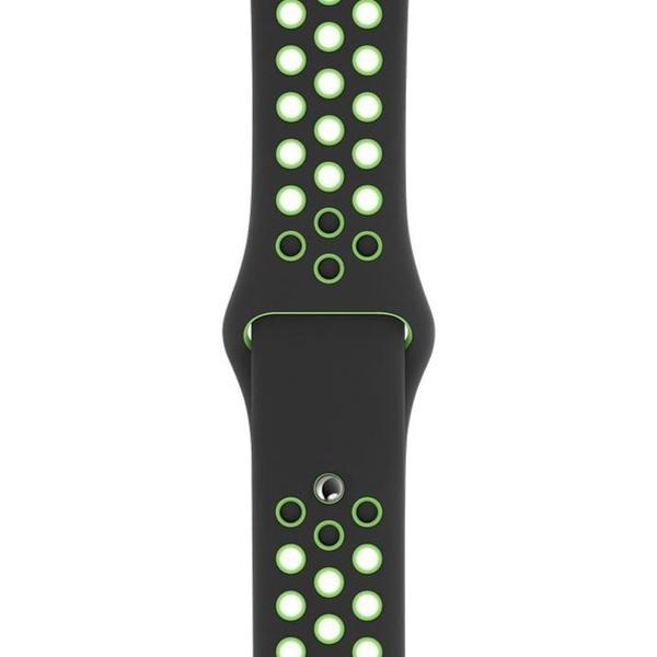 Bracelete apple watch desportiva nike (44mm) preta/lima