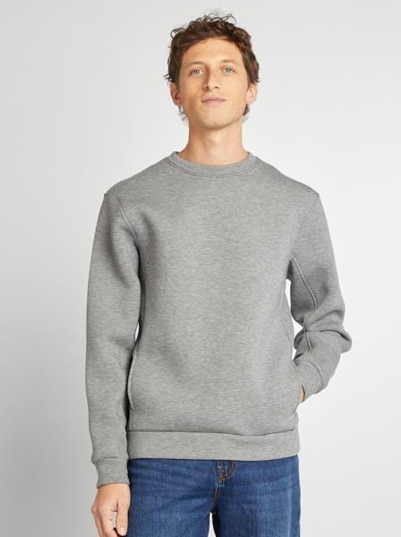 Sweatshirt de gola redonda em neopreno Sweatshirt de gola redonda em neopreno