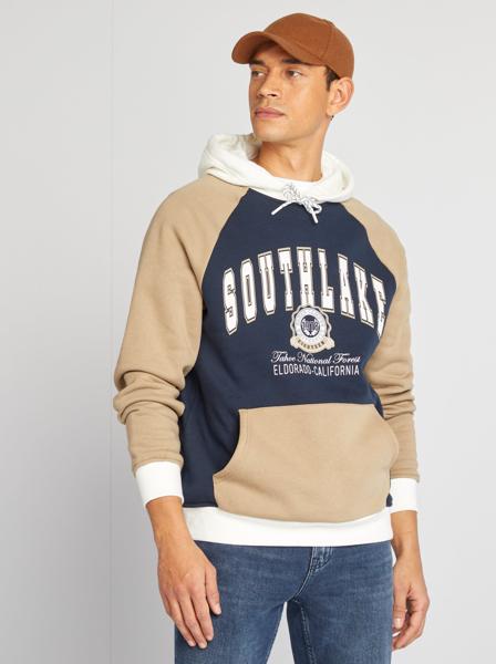 Sweatshirt em moletão estilo universidade americana Sweatshirt em moletão estilo universidade americana
